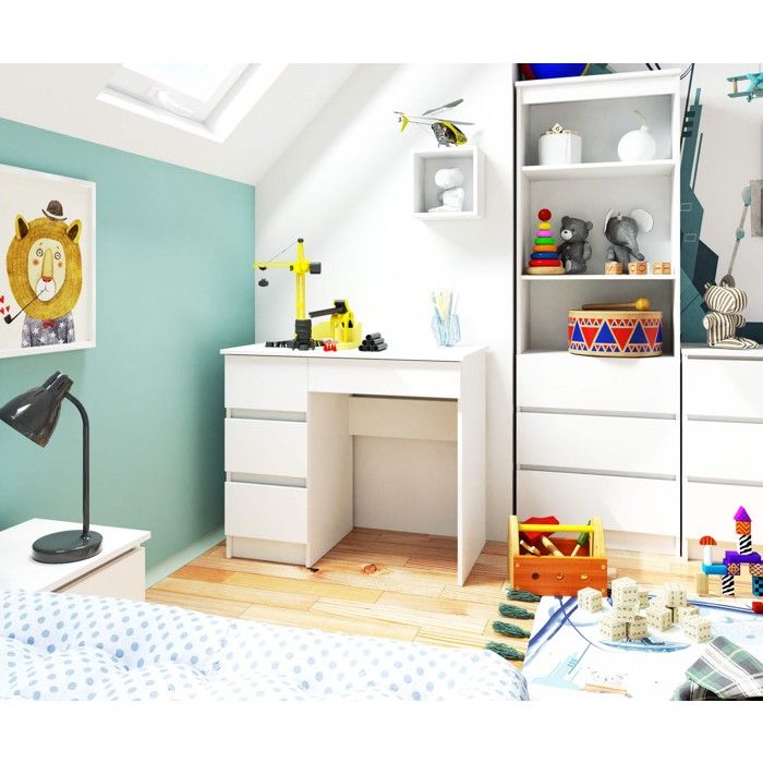 AKORD Bureau Jay 90 cm | met 1 deur en 1 lade | PC-bureau | Office Desk