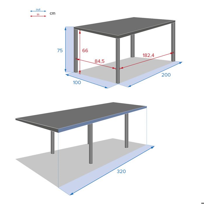 Table De Jardin Carrée Hespéride Phuket - 2 Places | Acier époxy Anti-rouille | Gris Graphite | 65x65x74cm