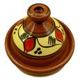 Décor ethnique Tajine Pot en terre Cuite Marocain Plat de 25 cm de 2001211027-0