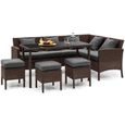 Salon de jardin resine tressee canape 3 places