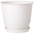 Pot de fleurs d'extérieur JOY - Pot Rond - Coloris Blanc - Ø58,8 x H.48,8 cm - 86,2 litres - Pot plastique recyclé - POETIC-0