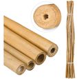 Relaxdays Tiges en bambou 150 cm, en bambou naturel, bâtons en bambou comme tuteur ou décoration, pour bricoler, couleur --0