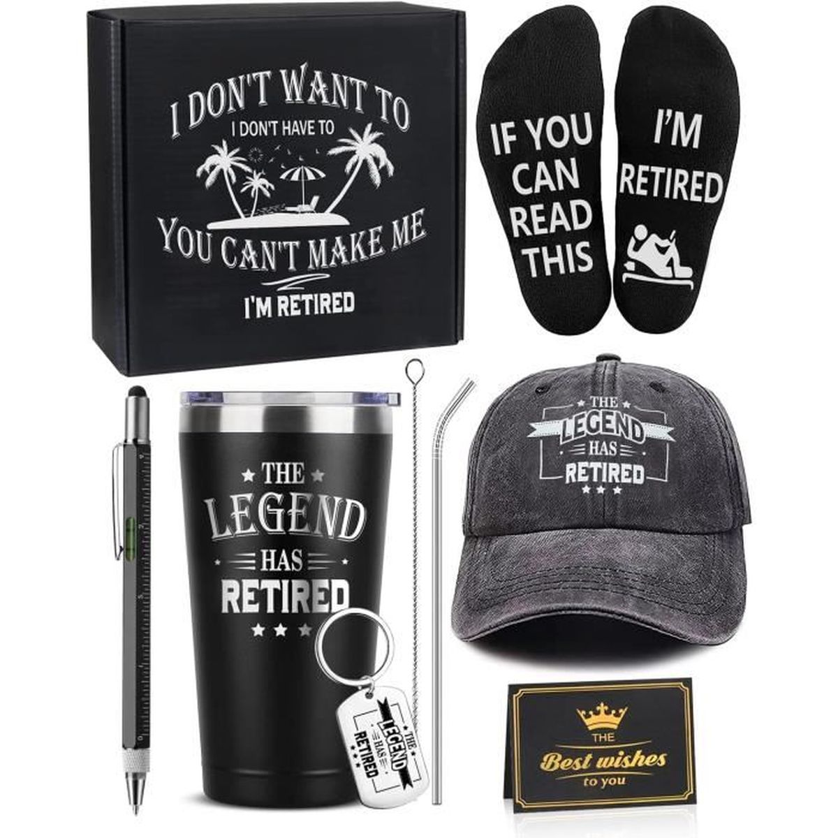 Coffret Cadeau Homme,APERIL Cadeau Retraite Homme,Cadeau Homme Original Retraite Cadeau Utile