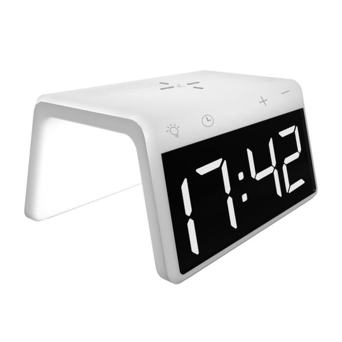 Reveil Blanc Avec Charge Rapide Sans Fil 10w Et Veilleuse Couleur Ksix Radio Reveil Avis Et Prix Pas Cher Cdiscount
