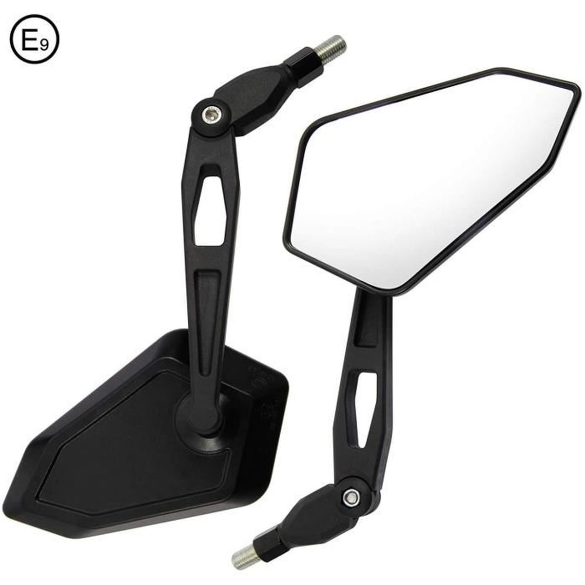 Paire De Rétroviseurs Pour Moto/scooter/quad - Filetage M8, Couleur Noire - Neuf Dans Son Emballage