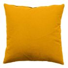 DECO STARS Coussin déhoussable uni en coton Jaune moutarde 40x40 cm