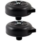 SHLK Lot de 2 couvercles Noir 20 mm (filtre d'échappement silencieux pour compresseur a Air