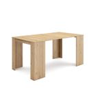 Skraut Home - Table console extensible - Chêne - Pour 8 personnes - Moderne
