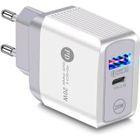 ZSONIX ADAPTATEUR SECTEUR 20W USB C Chargeur Rapide,Adaptateur Secteur Type-C Quick Charge PD 3.0 Compatible avec iPhone 12 Mini Pro Ma27