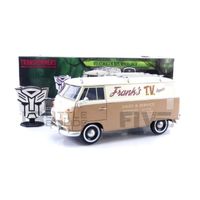 Voiture Miniature de Collection - JADA TOYS 1/24 - VOLKSWAGEN Beetle Bus Transformers WheelJack- 1965 - White / Cream - 34264BR