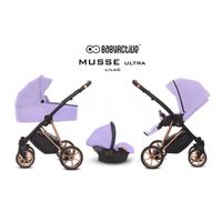 Poussette trio musse ultra lilas châssis rose gold