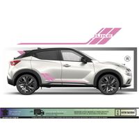 Nissan Juke Bandes latérales - ROSE -Kit Complet - Tuning Sticker Autocollant Graphic Decals