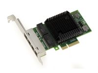 Carte  réseau PCIe 4 ports RJ45 LAN GIGABIT ethernet 10 100 1000Mb 1G avec Chipset BroadCom BCM5719 - Low et High Profile