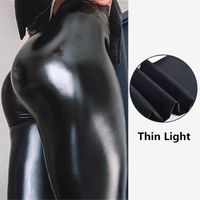 PANTALON,Pu En Cuir Leggings Vêtements En Latex pour Femme Grande Taille Bout Leggings En Cuir Sexy Femmes - Type thin light