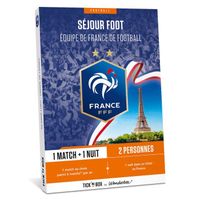 Tick'nBox - Coffret Cadeau - Equipe De France Sejour - 1 match en France pour 2 personnes avec 1 nuit d'hôtel inclus