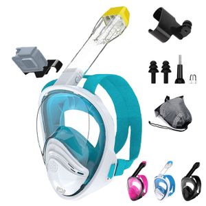Masque Tuba Intégral G2RISE SN01 - Noir Et Bleu - Neuf (manque La Boîte) Pour Snorkeling