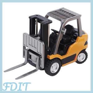 QWUUYEC Voiture De Construction Inertielle Jaune, Voiture RC Modèle Chariot Élévateur, Compacte 150x75x65mm - Moteur Inertiel Puissant, Choc et Rebond Automatique, Jouet Éducatif pour