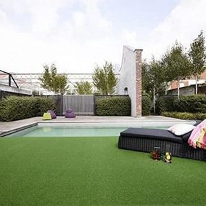 TAPISO Pelouse Synthétique Tapis dExtérieur Gazon Balcon Terrasse Jardin Vert Poil Court Résistant au Mètre 200 x 110 cm 
