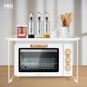 MEUBLE ÉTAGÈRE YEC Rangement de Cuisine Support Four Micro-Ondes,étagère cuisine détachable (blanc)