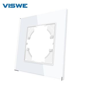 PRISE VISWE série G variateur de lumière prise murale Usb EU TV RJ45 Module et panneau en verre combinaison bricolage - Glass 1 frame