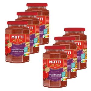 SAUCE PÂTE ET RIZ Mutti - Lot 6x Sauce tomates et légumes - Bocal 400g