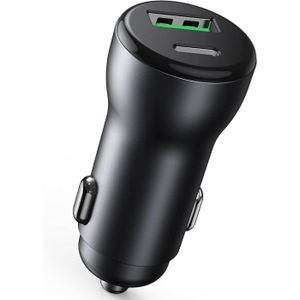 CHARGEUR - ADAPTATEUR  Chargeur Voiture Usb C 30W 2 Ports Pd+ Qc3.0 Mini 