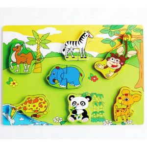 Puzzle en Bois Animaux Montessori pour Enfant de 2-5 Ans - MKISHINE - 5  Pièces - Marron - Jouet Educatif - Cdiscount Jeux - Jouets