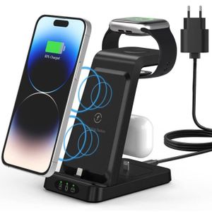 Boaraino Chargeur sans Fil, Chargeur Magnétique à Induction Rapide 3 en 1  Compatible avec iPhone 14/14 Max/14 Pro/14 Pro Max/iPhone 13 Series/iPhone