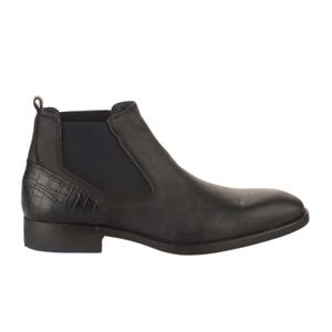 boots homme bleu marine cuir