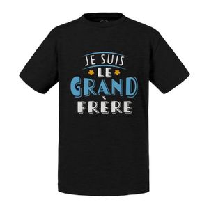 T-SHIRT T-shirt Enfant Noir Je Suis le Grand Frère - Famil
