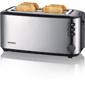 Grille Pain Inox Baguette Extra Large 4 Tranches Toaster Rétro Double Fentes  Automatique 1500W Croissant 7 Niveaux Ajustable, [55] - Cdiscount  Electroménager