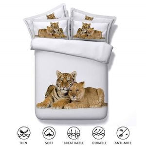 Housse De Couette Petits Chiens 220x240 2 Personnes 2 Taies 65x65cm 100/% Coton