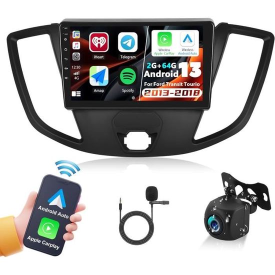 Autoradio Android 15 Per Ford Transit MK7 2006-2011 – Touch 7'' Con Wireless Carplay, GPS, WiFi E Telecamera Posteriore