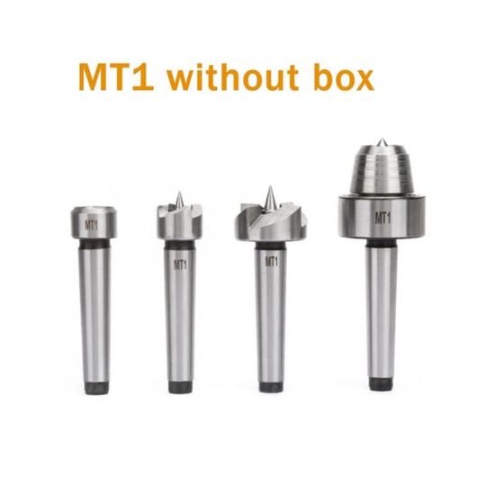 Centre En Direct MT1 à Cône Morse 60° - Pour Tour CNC - Acier Rapide HSS - Longueur 103mm, Diamètre 34mm - 6