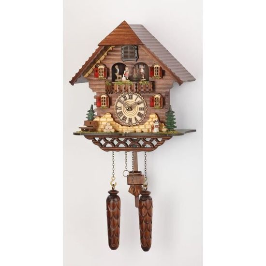 Pendule à Coucou Trenkle – Maison Forêt Noire – Quartz Musique TU 4301 QMS – Neuf