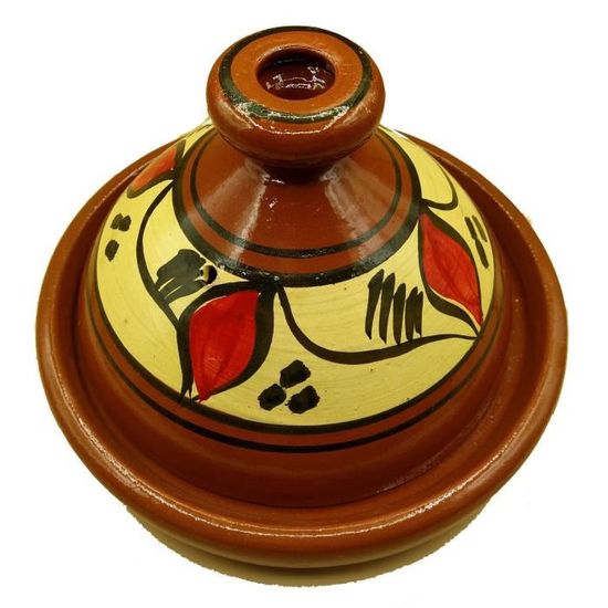 Décor ethnique Tajine Pot en terre Cuite Marocain Plat de 25 cm de 2001211027