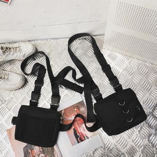 SAC A MAIN,Fonctionnel tactique sac de poitrine pour hommes mode balle Hip  Hop gilet Streetwear sac taille - Type Small (Black) - Achat / Vente  Fonctionnel tactique sac de po - Cdiscount