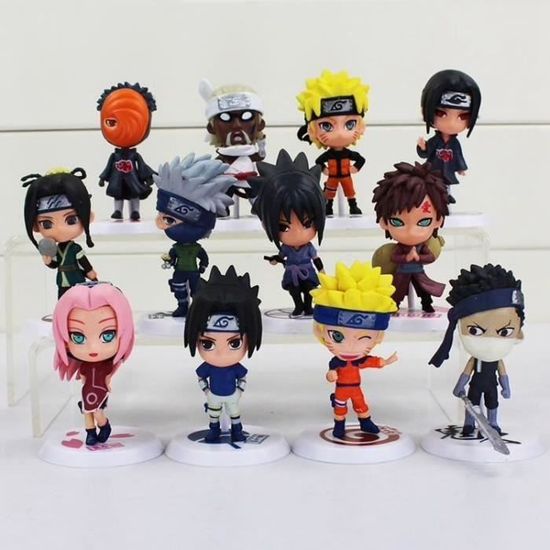 Figurine de collection GENERIQUE Set de 12 pièces Figurines Delicate Naruto  kakashi Itachi Gaara Sakura Hinata Jiraiya 6 cm avec Calendrier Naruto 2021  en français