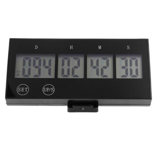 Minuteur 999 Jours Compte A Rebours Horloge Lcd Ecran Numerique Cuisine Minuterie Evenement Rappel Pour Mariage Retraite Type Bk Cdiscount Maison