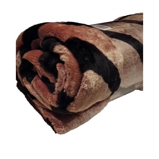 tissu polaire fourrure epaisse polaire marron//beige au metre