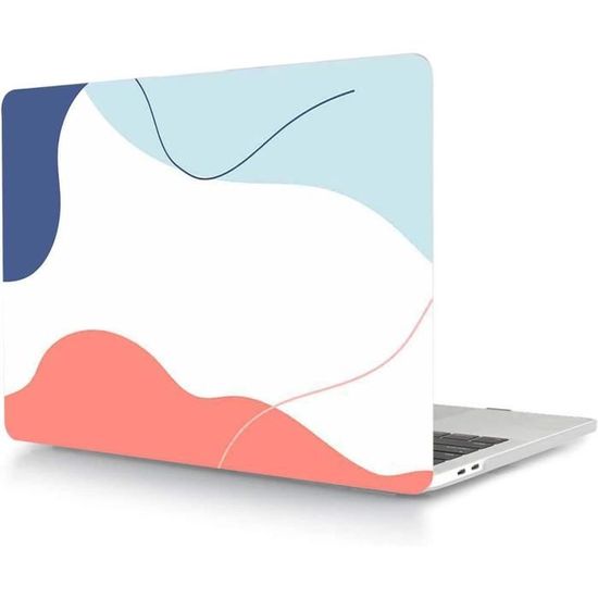 Coque Compatible avec MacBook Pro 15 Pouces Modèle A1990 A1707 avec Touch Bar and Touch ID 2019 2018 2017 2016, Plastique Case Rigide Housse Étui, Fleur Rose