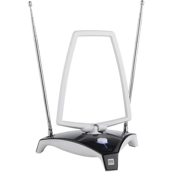 Antenne TV Intérieure One For All SV9495-5G - Amplifiée, Filtre 3G/4G/5G, 4K Ultra HD, 0-25 Km