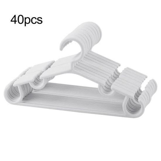 Lot De 40 Cintres Enfants En Plastique Bleu - 30 Cm, Pour Vêtements Bébé Et Tout-petit