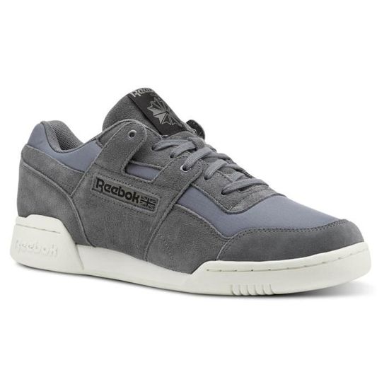 Baskets mode Workout Plus REEBOK Homme Noir Cuir Lacets Plat Noir Cdiscount Chaussures