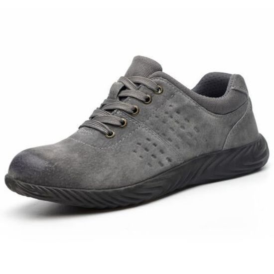 Morning Chaussures de Travail Unisexes pour Homme Bout en Acier Chaussures de sécurité en Maille aérée Chaussures de Travail Anti-crevaison indestructibles 