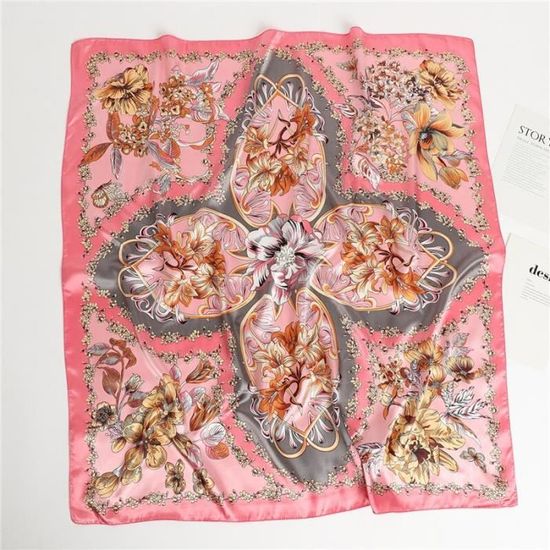 Foulard Carré Imprimé Fruits - 50x50 Cm Léger | Bandana Cheveux, Écharpe Cou, Accessoire Été Coloré