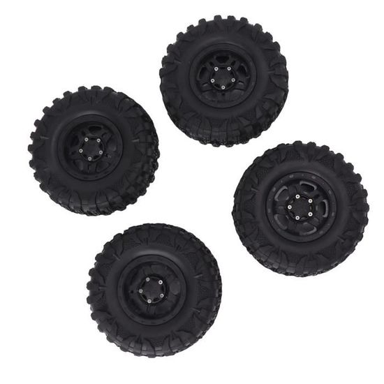 Jeu De 2 Jantes Et Pneus Métal Pour Voiture RC Axial SCX24 - Pneus 55mm Haute Adhérence