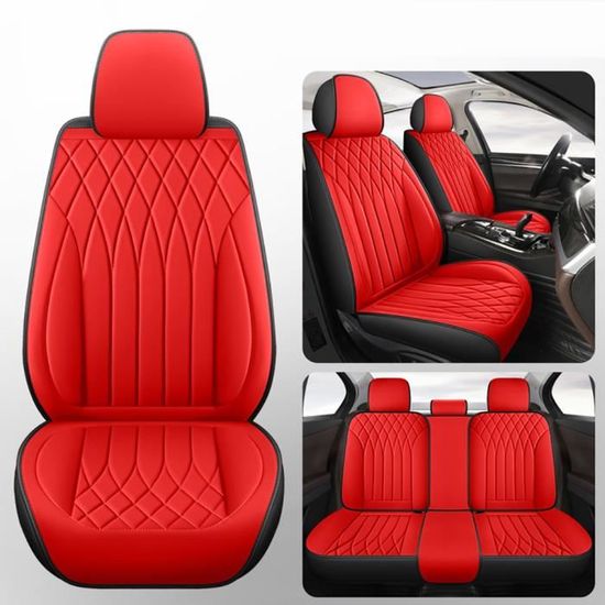 Arrière rouge Housse de protection de siège de voiture, en lin, pour l'avant  et l'arrière, tapis de protectio - Cdiscount Auto