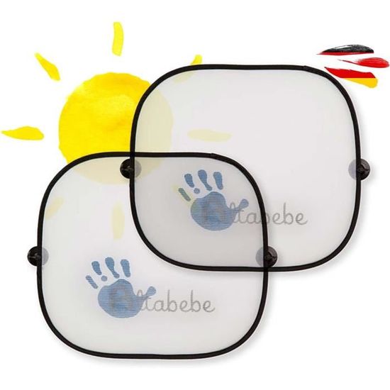 Lot De 2 Pare-soleil Pour Voiture – Adhérence Statique (sans Ventouses) – Protection UV 98% – 50,8 X 30,5 Cm – Avec Crochet Poussette