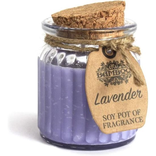Bougie Parfumée Lavande Pot Verre 100g - Cadeau 40 Ans, Cire De Soja, Combustion 30-35h